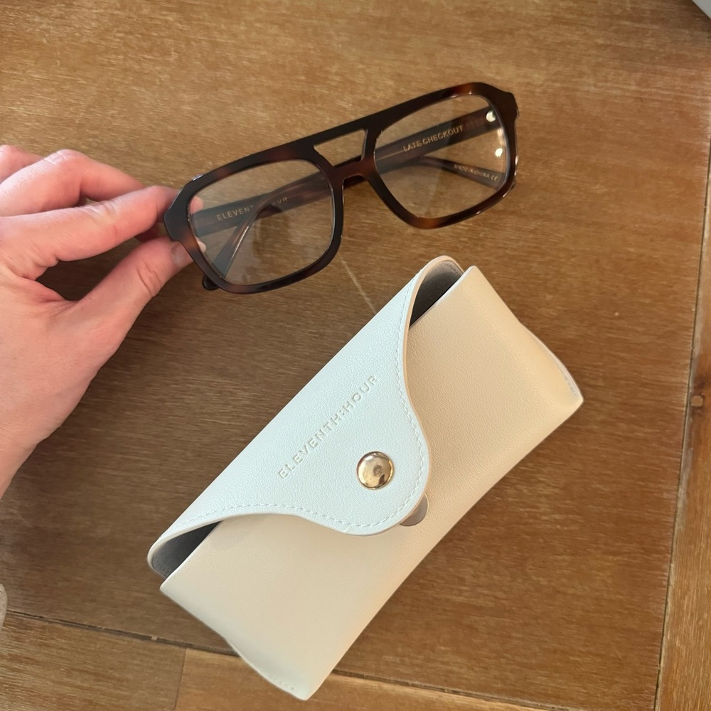 Eleventh Hour blue light glasses sold by Anthropologie